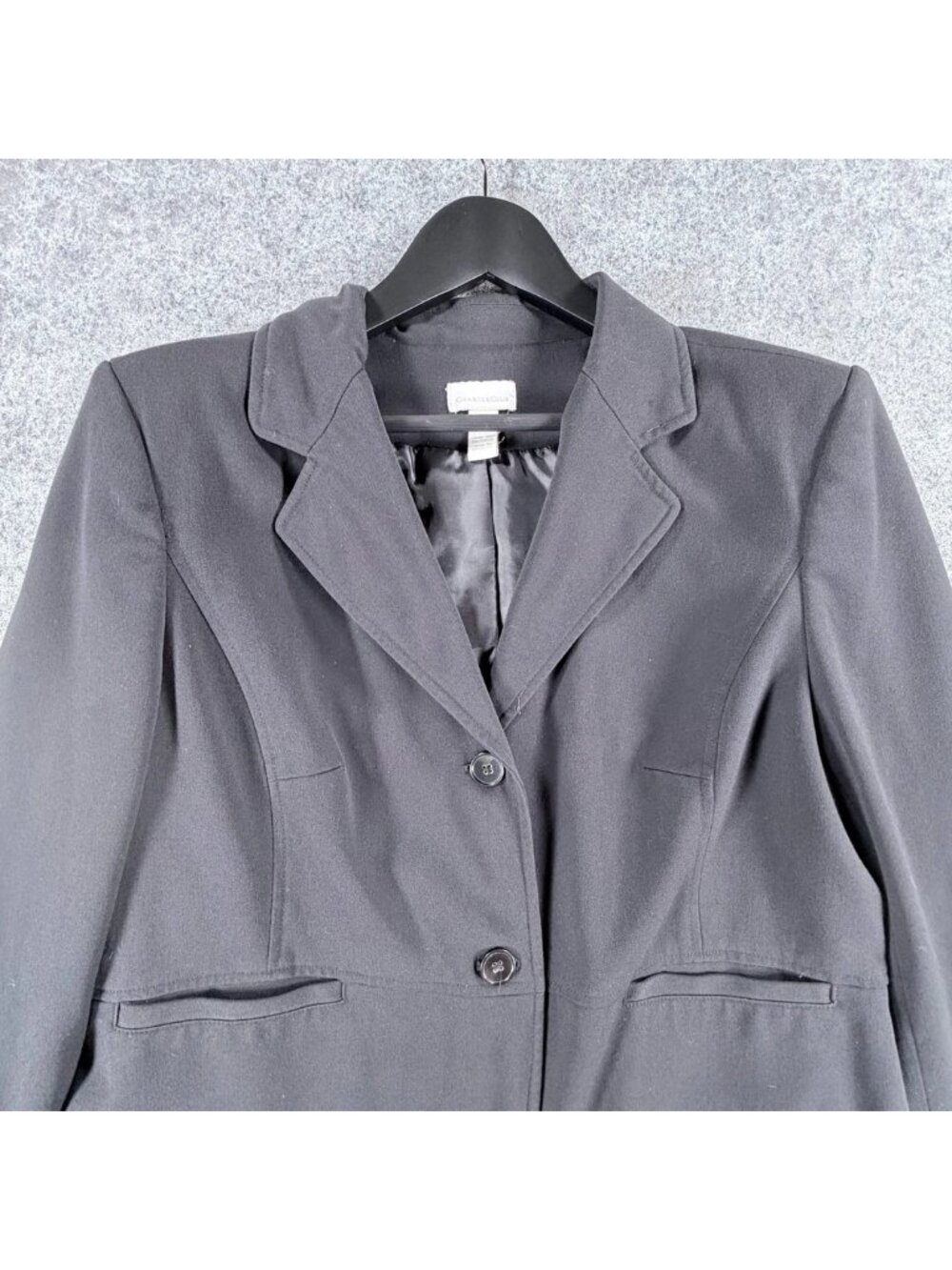 Charter Club Jacket Blazer Womens 16 Gray Notch Single Breasted Business Office - Picture 9 of 16
